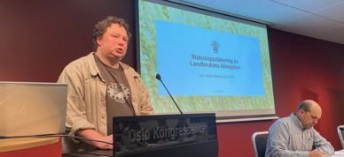 Tor Jacob Solberg landbrukets klimamøte 2023 - Foto: Vilde Haarsaker/NBS