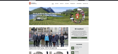 Skjermdump NBS sine nye nettsider