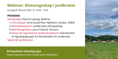Klimapolitisk Arbeidsgruppe Organisasjonene Bak Landbrukets Klimaplan