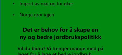 Ny Landbrukspolitikk